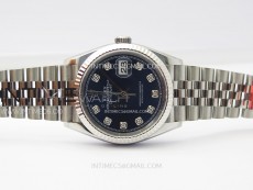 DateJust 36 SS 116234 VSF 1:1 Best Edition 904L Steel Blue Dial Diamonds Markers on Jubilee Bracelet VS3235