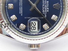 DateJust 36 SS 116234 VSF 1:1 Best Edition 904L Steel Blue Dial Diamonds Markers on Jubilee Bracelet VS3235