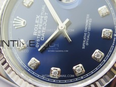 DateJust 36 SS 116234 VSF 1:1 Best Edition 904L Steel Blue Dial Diamonds Markers on Jubilee Bracelet VS3235