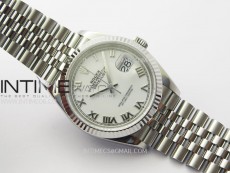 DateJust 36 SS 116234 VSF 1:1 Best Edition 904L Steel White Dial Roman Markers on Jubilee Bracelet VS3235