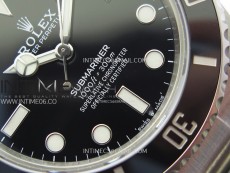 Submariner 41mm 124060 No Date 904L Steel VSF 1:1 Best Edition Black Dial VS3235