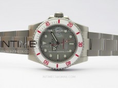Submariner DIW Sandblasted White Ceramic Bezel VSF 1:1 Best Edition Gray Dial on SS Bracelet VS3135