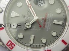 Submariner DIW Sandblasted White Ceramic Bezel VSF 1:1 Best Edition Gray Dial on SS Bracelet VS3135