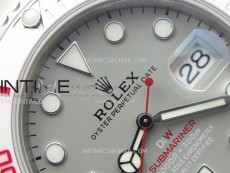 Submariner DIW Sandblasted White Ceramic Bezel VSF 1:1 Best Edition Gray Dial on SS Bracelet VS3135