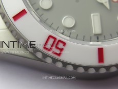 Submariner DIW Sandblasted White Ceramic Bezel VSF 1:1 Best Edition Gray Dial on SS Bracelet VS3135