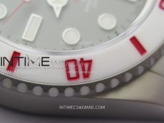 Submariner DIW Sandblasted White Ceramic Bezel VSF 1:1 Best Edition Gray Dial on SS Bracelet VS3135