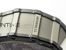 RM011 Titanium Case Black Ceramic Bezel Chronograph KUF Best Edition Skeleton Dial on White Rubber Strap A7750