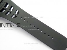 RM011 Titanium Case Black Ceramic Bezel Chronograph KUF Best Edition Skeleton Dial on Black Rubber Strap A7750