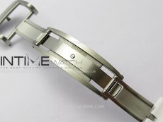 RM011 Titanium Case White Ceramic Bezel Chronograph KUF Best Edition Skeleton Dial on White Rubber Strap A7750