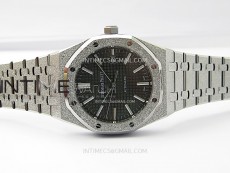 Royal Oak 41mm 15410 Frosted SS APSF 1:1 Best Edition Gray Textured Dial on SS Bracelet SA3120 Super Clone