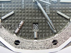 Royal Oak 41mm 15410 Frosted SS APSF 1:1 Best Edition Gray Textured Dial on SS Bracelet SA3120 Super Clone