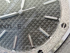 Royal Oak 41mm 15410 Frosted SS APSF 1:1 Best Edition Gray Textured Dial on SS Bracelet SA3120 Super Clone