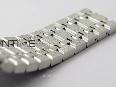 Royal Oak 41mm 15410 Frosted SS APSF 1:1 Best Edition White Textured Dial on SS Bracelet SA3120 Super Clone