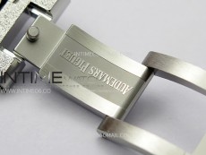 Royal Oak 41mm 15410 Frosted SS APSF 1:1 Best Edition White Textured Dial on SS Bracelet SA3120 Super Clone