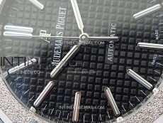 Royal Oak 41mm 15410 Frosted SS APSF 1:1 Best Edition Black Textured Dial on SS Bracelet SA3120 Super Clone