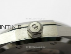 Royal Oak 41mm 15410 Frosted SS APSF 1:1 Best Edition Black Textured Dial on SS Bracelet SA3120 Super Clone