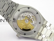 Royal Oak 41mm 15410 Frosted SS APSF 1:1 Best Edition Black Textured Dial on SS Bracelet SA3120 Super Clone
