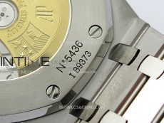 Royal Oak 41mm 15410 Frosted SS APSF 1:1 Best Edition Black Textured Dial on SS Bracelet SA3120 Super Clone