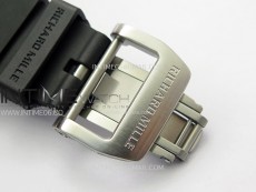 RM021-02 Real Tourbillon Black Carbon RMF Best Edition Skeleton Dial on Black Rubber Strap