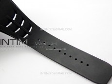 RM021-02 Real Tourbillon Black Carbon RMF Best Edition Skeleton Dial on Black Rubber Strap