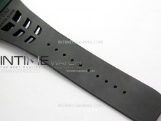 RM021-02 Real Tourbillon Black Carbon RMF Best Edition Skeleton Dial on Black Rubber Strap