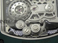 RM021-02 Real Tourbillon Black Carbon RMF Best Edition Skeleton Dial on Black Rubber Strap
