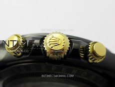 Daytona PVD Ceramic Bezel GETF Best Edition Skeleton Black Dial on Black Rubber Strap SA4130