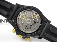 Daytona PVD Ceramic Bezel GETF Best Edition Skeleton Black Dial on Black Rubber Strap SA4130