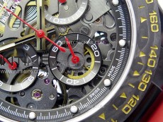 Daytona PVD Ceramic Bezel GETF Best Edition Skeleton Red Dial on Red Rubber Strap SA4130