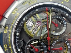 Daytona PVD Ceramic Bezel GETF Best Edition Skeleton Red Dial on Red Rubber Strap SA4130