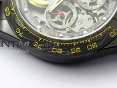 Daytona PVD Ceramic Bezel GETF Best Edition Skeleton Red Dial on Red Rubber Strap SA4130