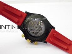 Daytona PVD Ceramic Bezel GETF Best Edition Skeleton Red Dial on Red Rubber Strap SA4130