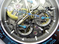 Daytona PVD Ceramic Bezel GETF Best Edition Skeleton Cyan Dial on Cyan Rubber Strap SA4130