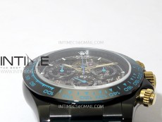 Daytona PVD Ceramic Bezel GETF Best Edition Skeleton Cyan Dial on Cyan Rubber Strap SA4130