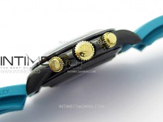 Daytona PVD Ceramic Bezel GETF Best Edition Skeleton Cyan Dial on Cyan Rubber Strap SA4130