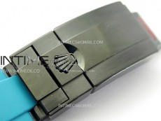 Daytona PVD Ceramic Bezel GETF Best Edition Skeleton Cyan Dial on Cyan Rubber Strap SA4130