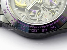 Daytona PVD Ceramic Bezel GETF Best Edition Skeleton Purple Dial on Purple Rubber Strap SA4130