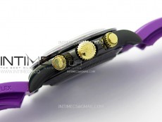 Daytona PVD Ceramic Bezel GETF Best Edition Skeleton Purple Dial on Purple Rubber Strap SA4130