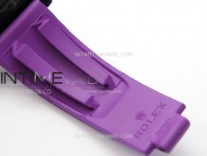 Daytona PVD Ceramic Bezel GETF Best Edition Skeleton Purple Dial on Purple Rubber Strap SA4130