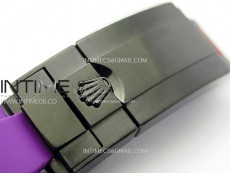 Daytona PVD Ceramic Bezel GETF Best Edition Skeleton Purple Dial on Purple Rubber Strap SA4130