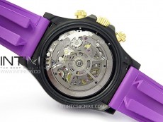 Daytona PVD Ceramic Bezel GETF Best Edition Skeleton Purple Dial on Purple Rubber Strap SA4130