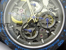 Daytona PVD Ceramic Bezel GETF Best Edition Skeleton Blue Dial on Blue Rubber Strap SA4130