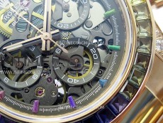 Daytona RG Rainbow Bezel GETF Best Edition Skeleton Dial on RG Bracelet SA4130