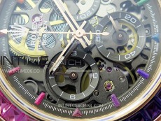 Daytona RG Rainbow Bezel GETF Best Edition Skeleton Dial on RG Bracelet SA4130