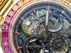 Daytona RG Rainbow Bezel GETF Best Edition Skeleton Dial on RG Bracelet SA4130