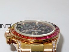 Daytona RG Rainbow Bezel GETF Best Edition Skeleton Dial on RG Bracelet SA4130