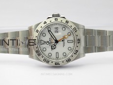 Explorer II 42mm 226570 Black 904L SS V2 GMF 1:1 Best Edition White Dial on Bracelet Super Clone SH3285 (Correct Hand Stack)