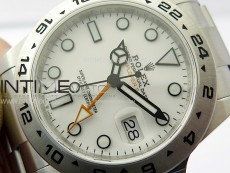 Explorer II 42mm 226570 Black 904L SS V2 GMF 1:1 Best Edition White Dial on Bracelet Super Clone SH3285 (Correct Hand Stack)