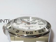 Explorer II 42mm 226570 Black 904L SS V2 GMF 1:1 Best Edition White Dial on Bracelet Super Clone SH3285 (Correct Hand Stack)