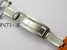 RM021-02 Real Tourbillon Black Carbon RMF Best Edition Skeleton Dial on Orange Rubber Strap